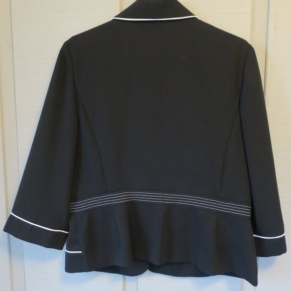 Julian Taylor NY Black/White Blazer Size 14 - Picture 4 of 4
